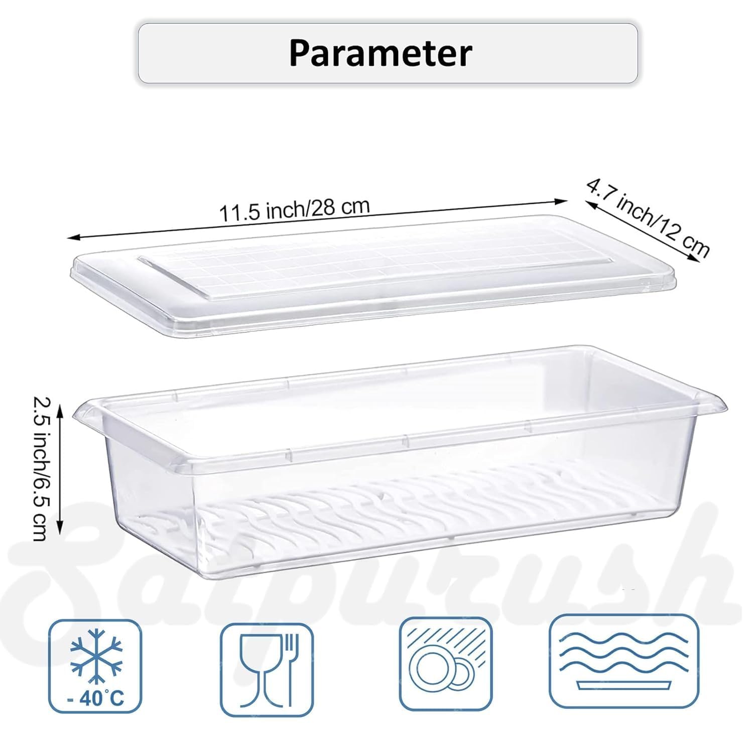 Satpurush Fridge Storage Boxes - Kitchen Containers Set, Masala Box For Kitchen, Plastic Storage Box For Kitchen, Fridge Organis